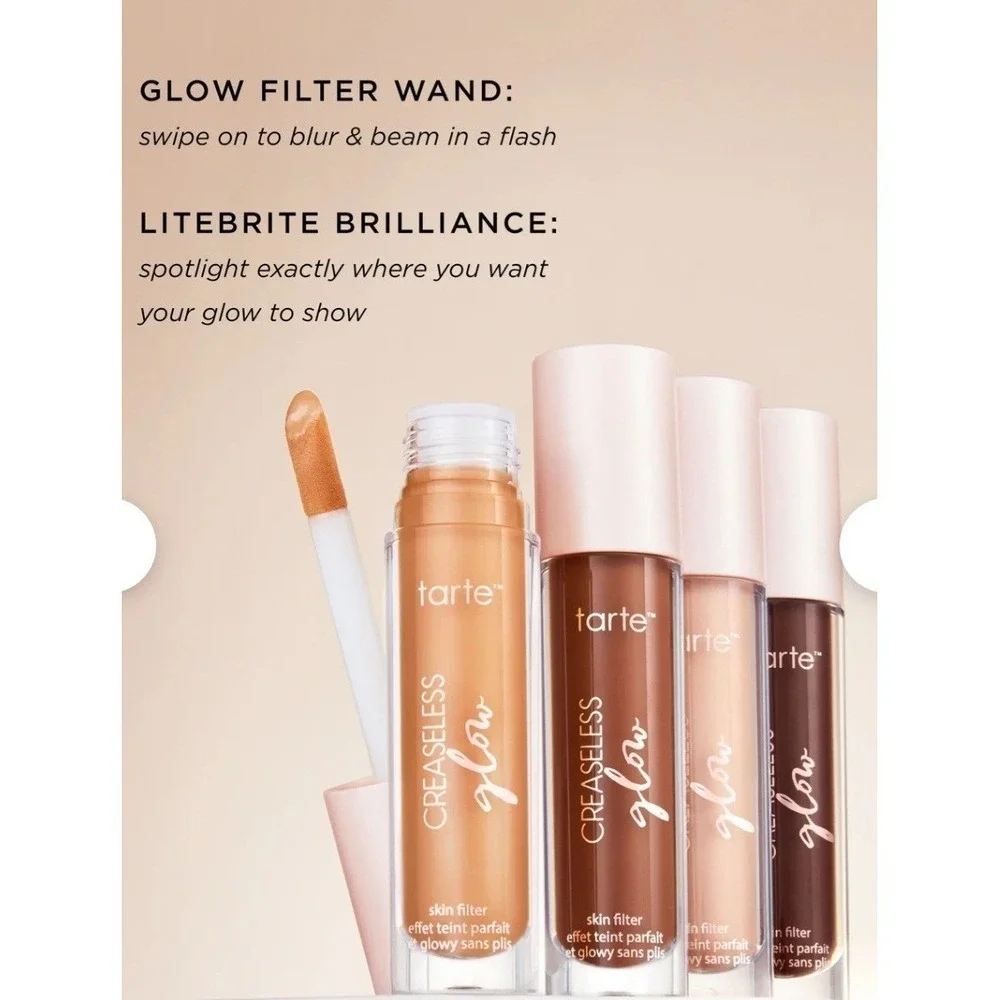 Tarte Creaseless Glow Skin Filter in the shade Gleaming .23 Fl Oz New